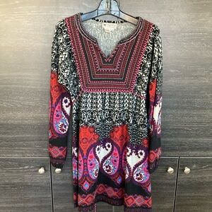EUC Papillon Does Desigual Yoked Boho Dress Med